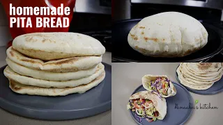 Easy Pita Bread Recipe- for Gyros, shawarmas, hot pockets | Enjoy