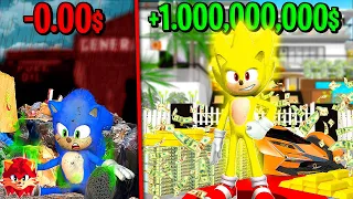 PASO de SONIC LA PELICULA POBRE A MILLONARIO en GTA 5 !! (Sonic Movie mod)