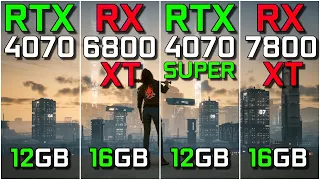 RTX 4070 vs RX 6800 XT vs RTX 4070 SUPER vs RX 7800 XT | Test in 10 Games | 1440p & 2160p