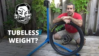 Weighing Tubeless MTB Tires  - Before and After