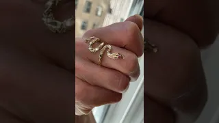 Full Finger Snake Gold Ring Movie by Artisan Carat