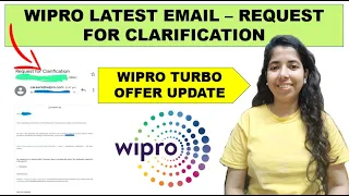 Wipro Latest Email On 'Request Clarification' | Wipro Turbo Updates | Wipro Onboarding Updates 2022