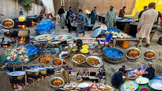 Afghanistan Biggest Traditional marriage ceremony | Cooking Kabuli Pulao in remote village