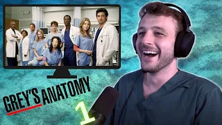 DOCTOR Reacts to GREY'S ANATOMY (First Episode, PART 1)