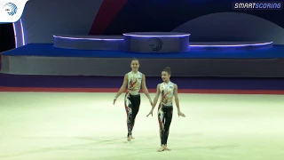Yulia PYLYPIAK & Oleksandra-Maria TABACHYNSKA (UKR) - 2019 Acro European silver medallists, dynamic