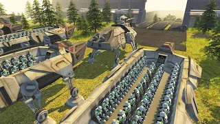 Clones Siege Mandalorian SUPER FORTRESS - Men of War: Star Wars Mod Battle Simulator