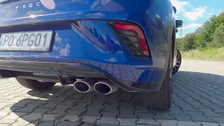 VW T ROC R 300HP Stock exhaust sound - pure raw audio