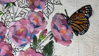 Ep. 52 MOSAIC ROSES, a Monarch, Spring Fever & piecing a bonus mosaic!