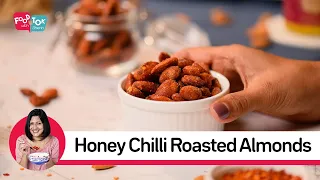 Honey Chilli Roasted Almonds Recipe | Easy Snack Honey Roasted Almonds Without Oven