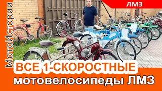 Все 1-скоростные мотовелосипеды Львовского мотозавода ЛМЗ