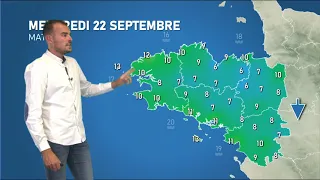 Bulletin météo pour le mercredi 22 septembre 2021