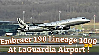 Embraer 190 Lineage 1000 arriving at LaGuardia Airport!! #E190 #lineage