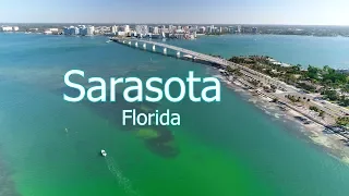 Aerial of Sarasota and Surrounding Keys in 4k