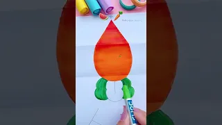 🍉+🥕Creative Art #shorts #satisfying #art #painting #youtubeshorts