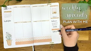 3 Weekly Spread Ideas For Your Bullet Journal | Functional And Cute | Plan With Me