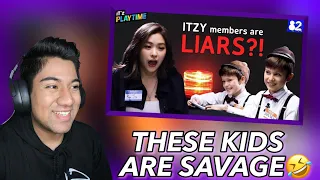 ITZY gets interrogated by kids I IT'z PLAYTIME EP.1  [REACTION]