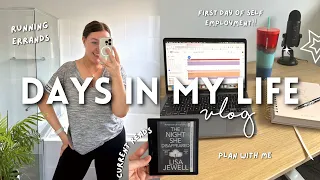 VLOG | first day being self employed, planning, running errands + current reads