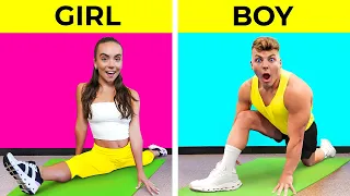 GIRL vs BOY Gymnastics Competition