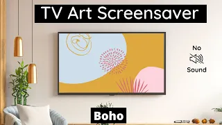 Boho Coral Reef Art Screensaver | Single Image | Turn Your TV Into Wall Art | 1 Hr | No Sound