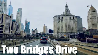 New York City Driving-Manhattan Bridge and Brooklyn Bridge driving 01272024 HDR 4K
