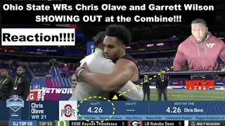 OMG Reaction: Chris Olave & Garrett Wilson Ohio SPEED University at the Combine! | Incredible!!