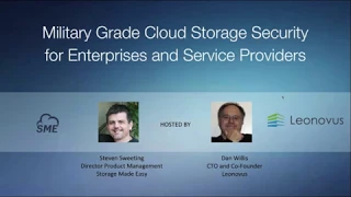 Webinar: Military Grade Cloud Storage Security for Enterprises and Service Providers