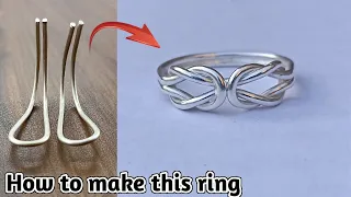 Double Knot silver ring/jewelry making/how to make/ Luke