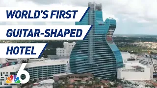 First Look Inside World's First Guitar-Shaped Hotel | NBC 6
