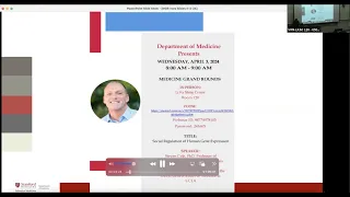 Social Regulation of Human Gene Expression | DoM Grand Rounds | 3 April 2024