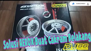 SOLUSI AEROX DOUBLE CAKRAM. VELG VND BELAKANG CAKRAM PNP | DJ88VARIASI REVIEW UNBOXING