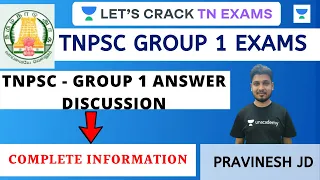 TNPSC - Group 1 Answer Discussion | TNPSC Group1 2020 | Pravinesh