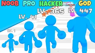 NOOB VS PRO VS HACKER VS GOD in Smash Levelup Runner2024