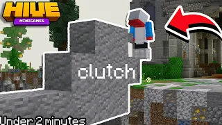 How to Block Clutch on Hive Skywars in Under 2 Minutes... (Hive Bedrock)