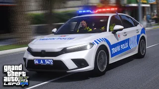 YENİ HONDA CİVİC POLİS !! - TRAFİK POLİSİ MODU - GTA 5 LSPDFR