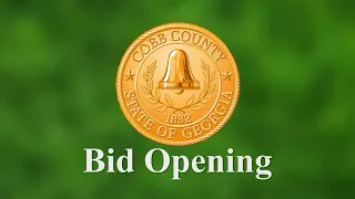 Cobb County Purchasing Bid Open - 08/26/21