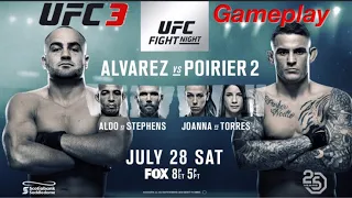 UFC Fight Night Calgary Alvarez vs Poirier 2 UFC 3 Gameplay