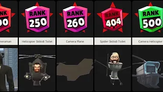 CAMERAMAN & TV WOMAN & SPEAKERMAN VS SKIBIDI TOILETS | BRAWL STARS POWER LEVELS COMPARISON