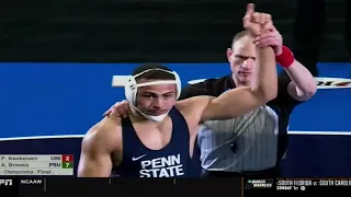 Aaron Brooks vs Parker Keckeisen NCAA Wrestling Championship 184 Penn St vs Northern Iowa 3/18/23