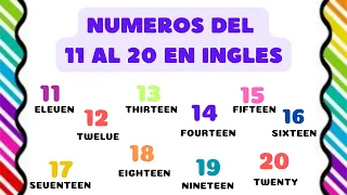 NÚMEROS En Inglés Del 11 Al 20! 🚀| TinaEducativa