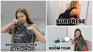 EMILY'S ROOM TOUR / BACK TO SCHOOL CLOTHES " TRY-ON" / SURPRISE FOR ALISSON | VLOG#1110