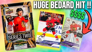 BIG BEDARD PULL !! 2023-24 Upper Deck Series 2 Hockey Hobby Box Opening !!