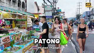 [4K] 🇹🇭 Phuket at Dusk Walking Tour of Patong (Summer Vibes 2024 ) Thailand