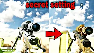this secret setting changes your sniper scope back !
