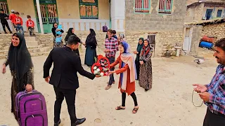 The engagement ceremony of💍👩‍❤️‍👨 Mehdi and Kobra, a beautiful rural couple, on a spring day