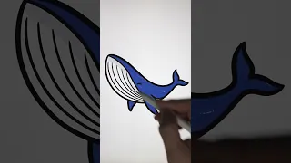 How To Draw Blue Whale | Drawing and Coloring for Kids #shorts #drawing