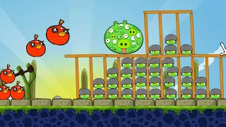 Angry Birds Huge - EXPLODE THE HUGE BOMBER BIRD TO BLAST ALL PIGGIES WALKTHROUGH!