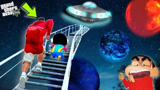 SHINCHAN AND FRANKLIN Found A STAIRWAY To HEAVEN In GTA 5.. (Mods)