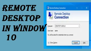 How to use Remote desktop in window 10 with LAN networking