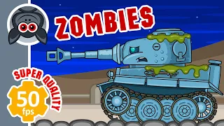 Survivors. Ratte vs Zombies. Cartoons About Tanks