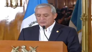 PRESIDENTE DE GUATEMALA HABLA SOBRE RENUNCIA DE BALDETTI